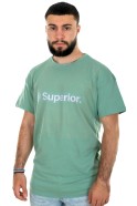 Superior φυστικί ανδρικό T-shirt με λευκό τύπωμα