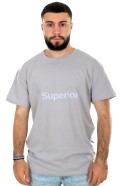 Superior γκρι ανδρικό T-shirt με λευκό τύπωμα