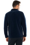 Dark blue ανδρική ζακέτα fleece με φερμουάρ και τσέπες